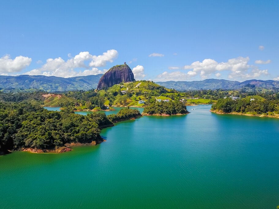 Enjoy spectacular views from the top of Peñol Boulder