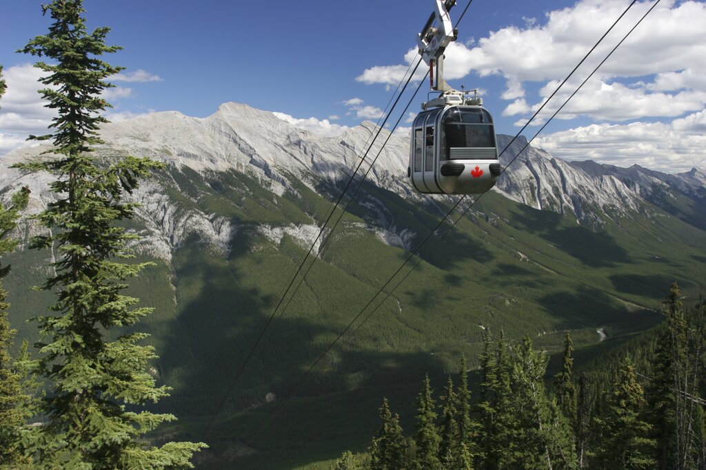 Gondola ride to the top of Sulphur Mountain