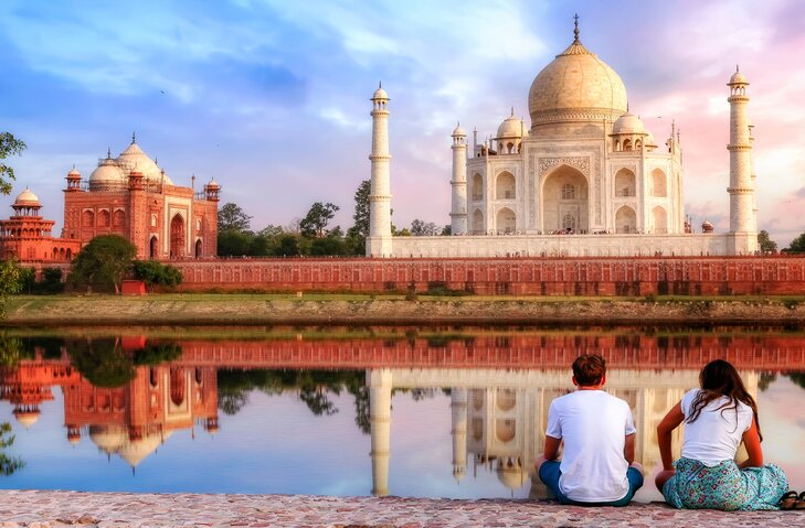 Taj Mahal sunset