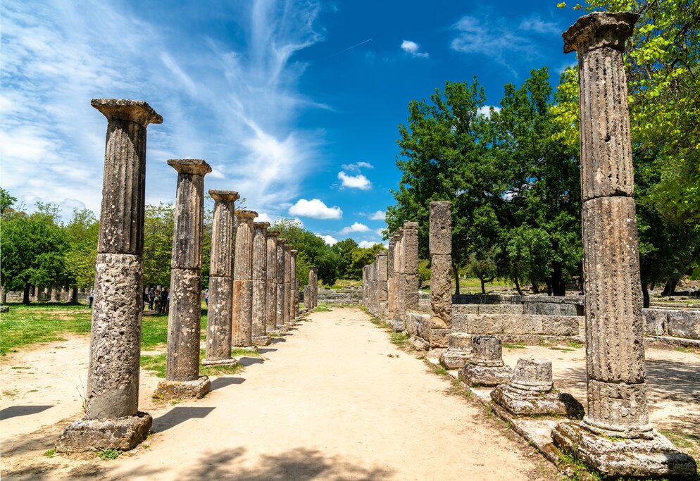 Explore the ruins of ancient Olympia