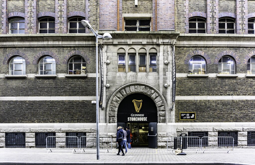 The entrance to the Guinness Storehouse
