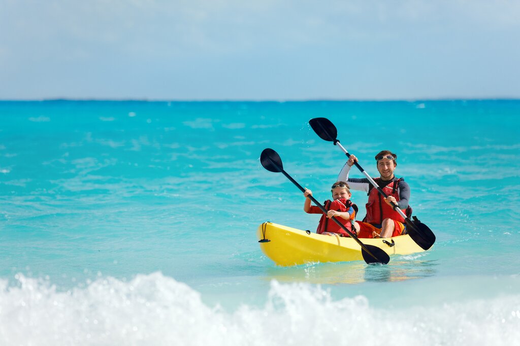Enjoy a family kayak around the bay