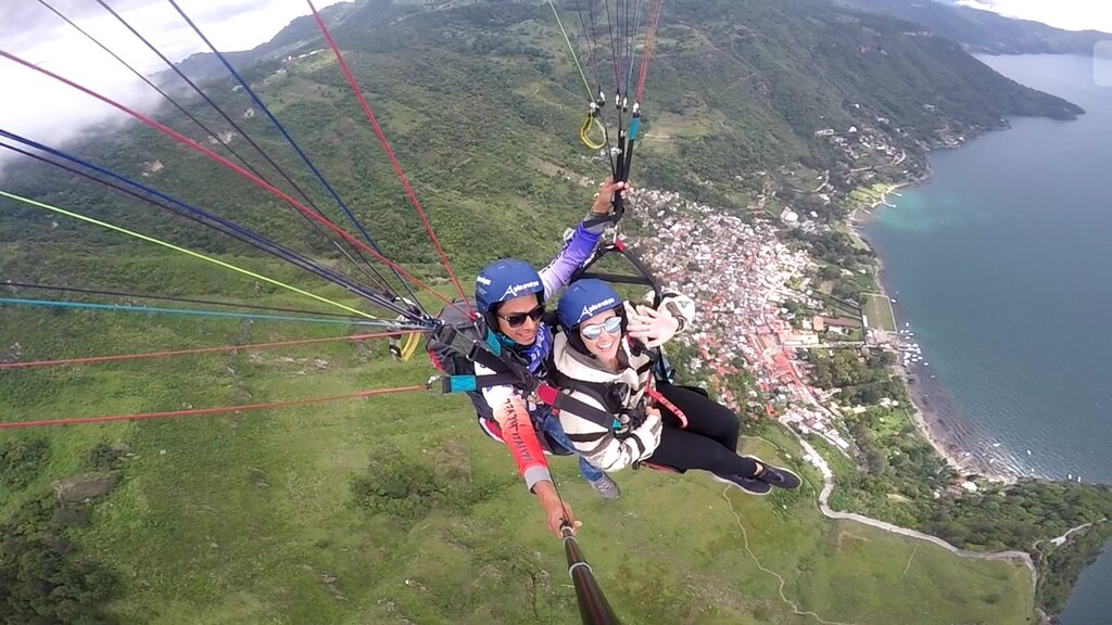 Paragliding over Lake Atitlán
