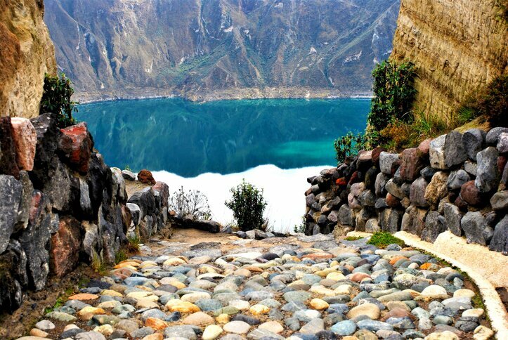 Quilotoa Lagoon is a highlight of the trip