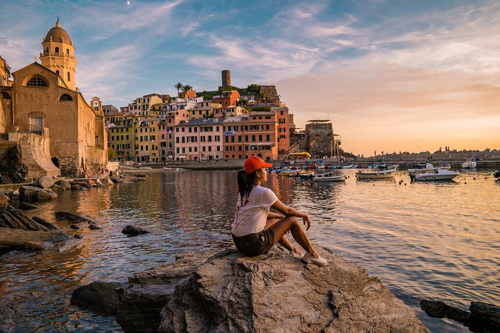Romantic Vernazza is your base for Cinque Terre adventures like hiking and e-biking