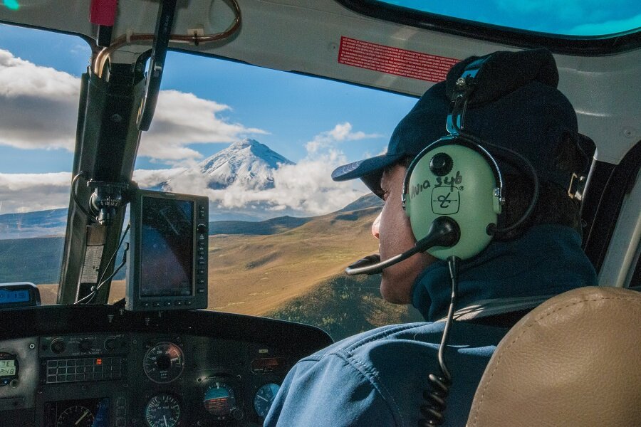 Helicopter Tour of Quito, from  La Palma and landing at the Enchanting Pulululahua