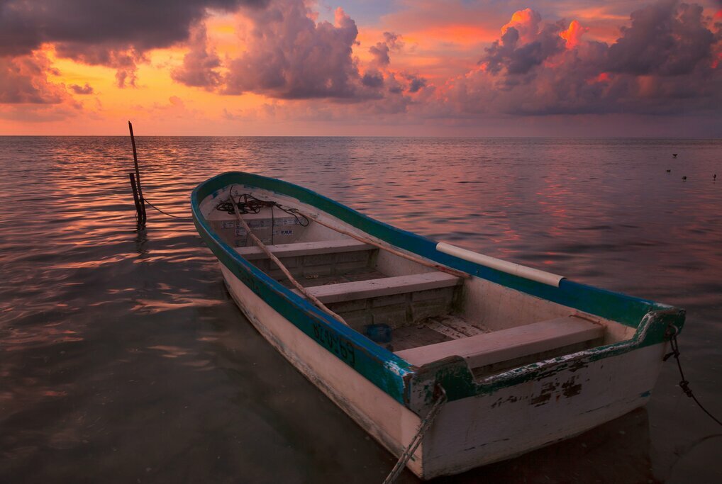 Sunset over Belize