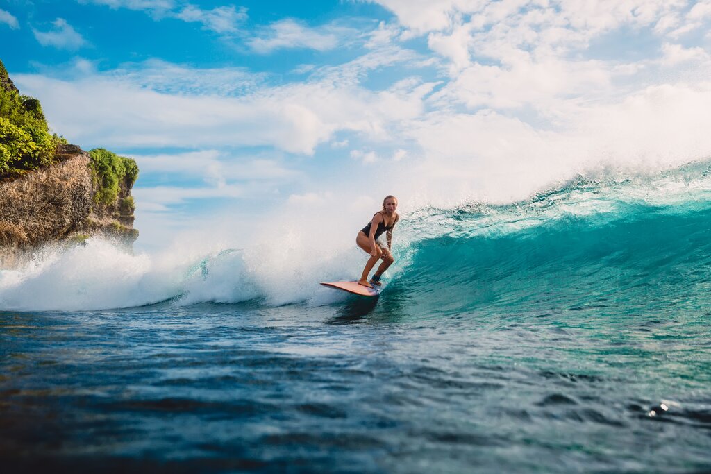 Enjoy surfing in Bali