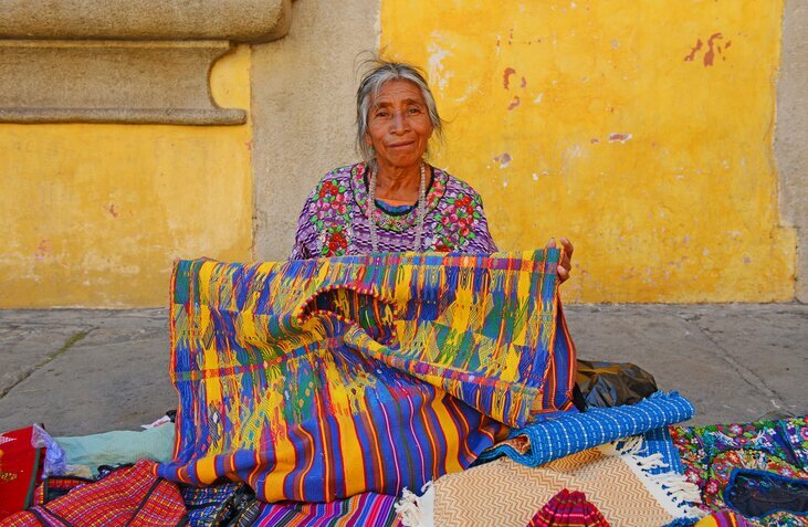 Selling handmade wares in Antigua