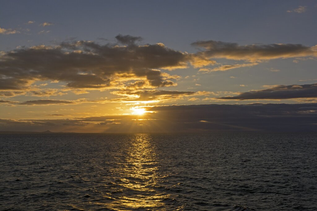 Sunset over Baltra Island