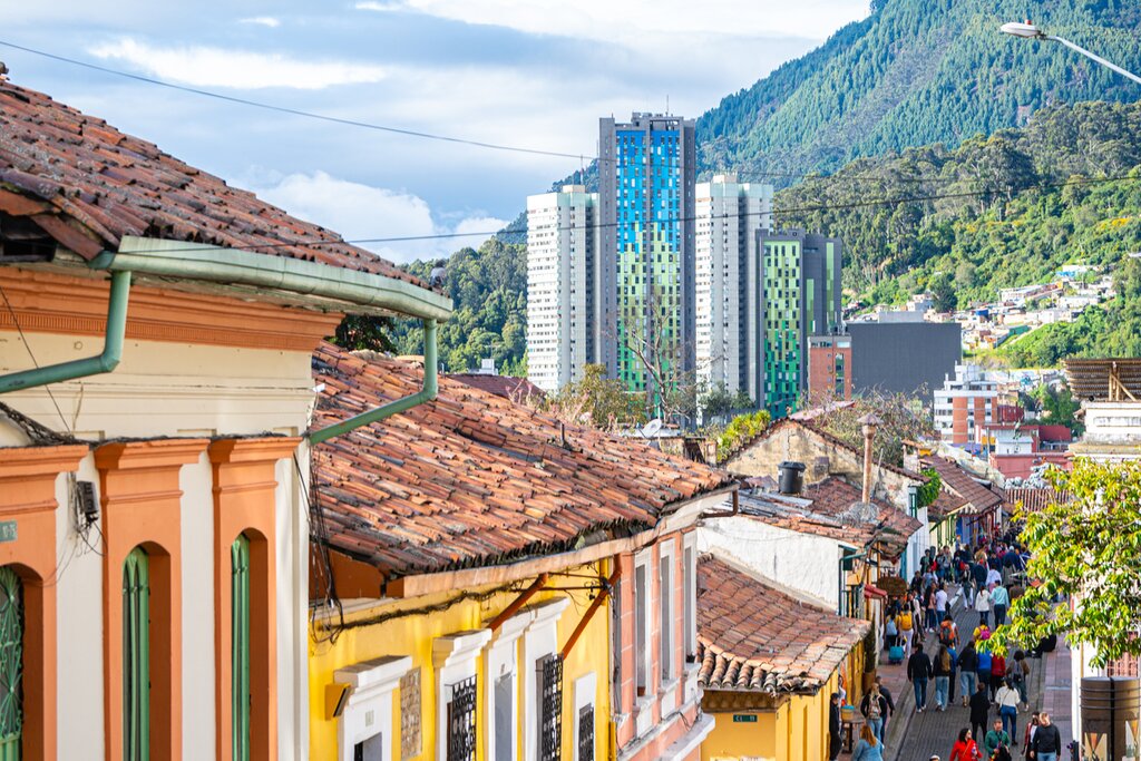 Bogota's streets are packed with color. Photo by: Pedro Szekely