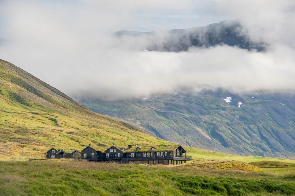 A private helicopter flight drops you at your remote Icelandic retreat (photo courtesy of Eleven Deplar Farm)