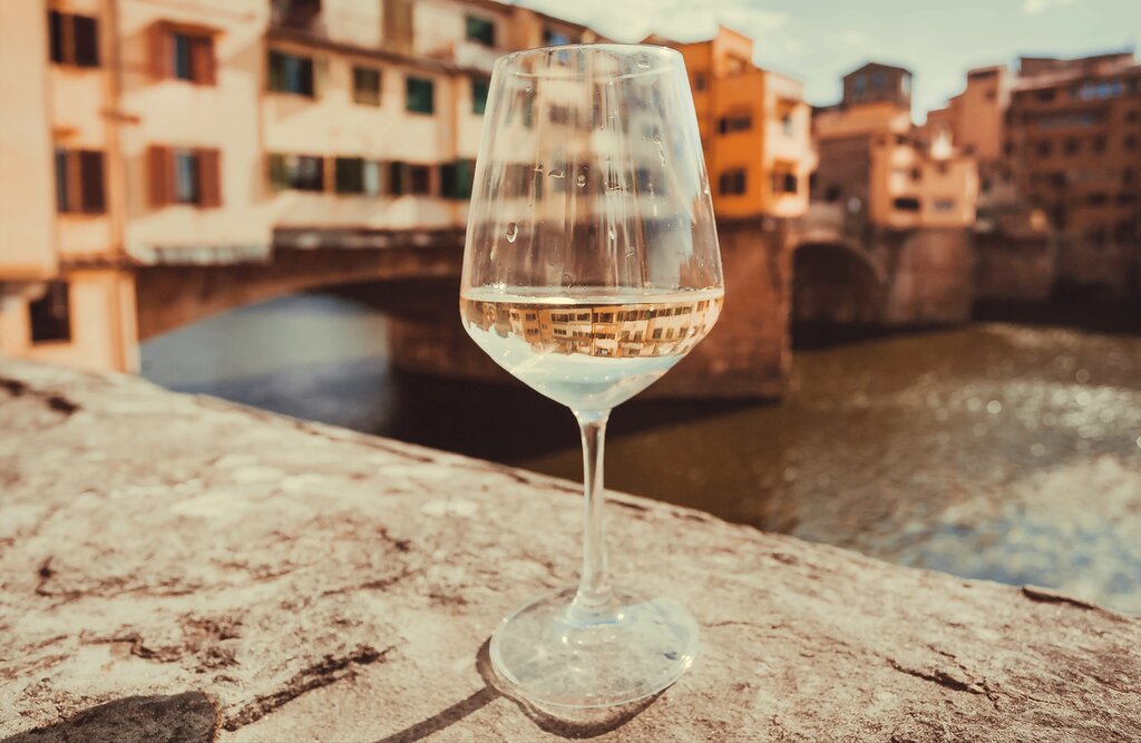 Combine wine tasting and the view from the Ponte Vecchio in florence today