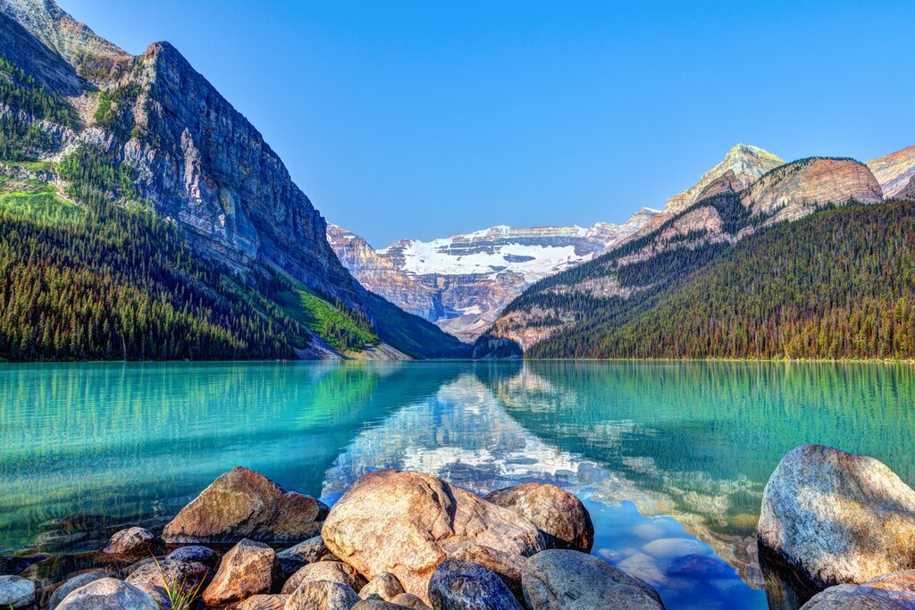 The postcard-perfect Lake Louise in Banff National Park