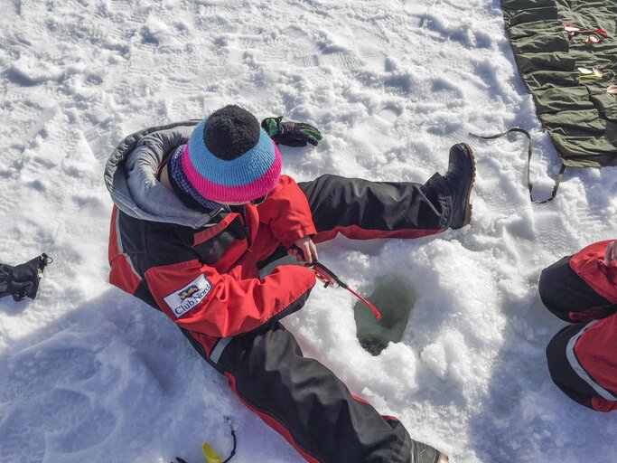 Ice fishing is popular among the locals in Lapland