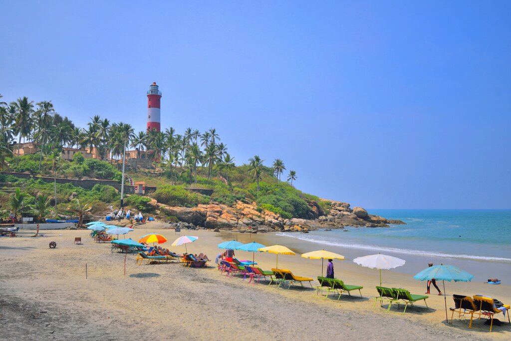 Spend the day at the beach in Kovalam