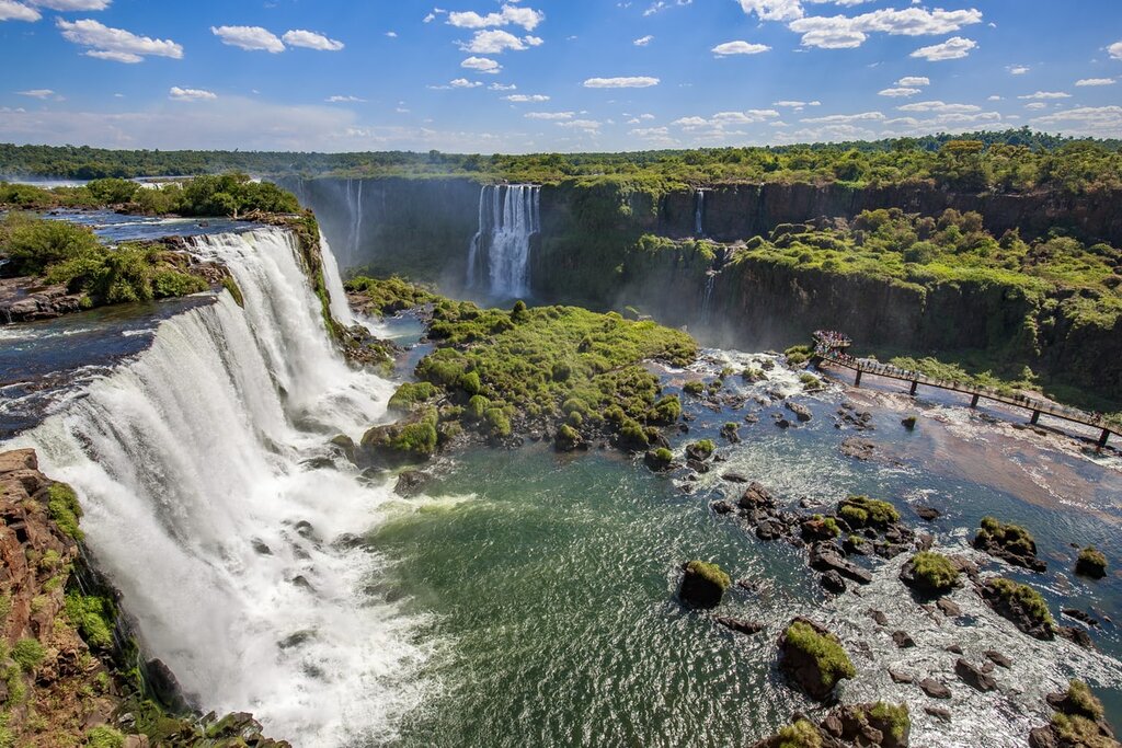 View of the impressive Foz do Iguaçu