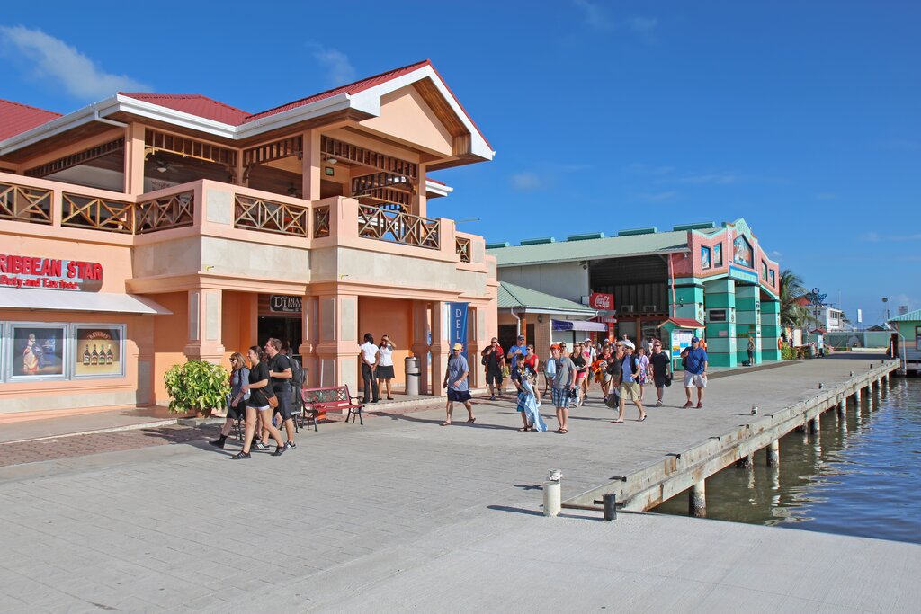 Shops at Belize City dock