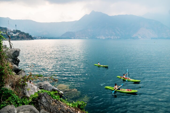 Kayaking on Lake Atitlan