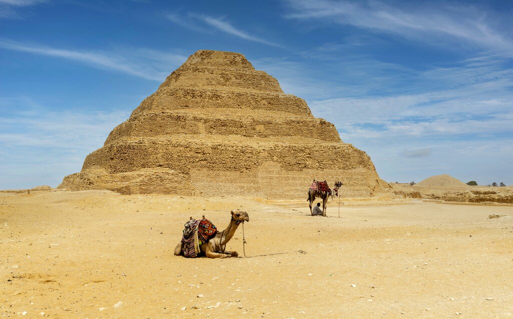 Visit the world's oldest stone pyramid, the Pyramid of Djoser