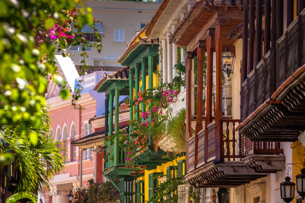 Balconies, Cartagena de Indias