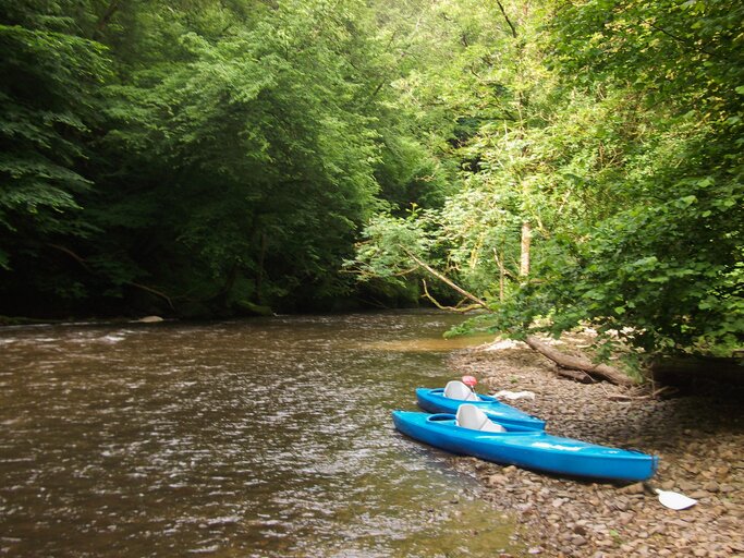 Kayaking on the Lesse from Dinant