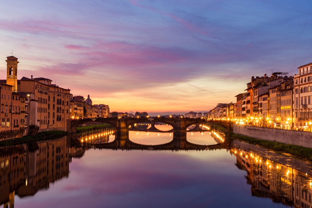 Ponte Vecchio at sunset