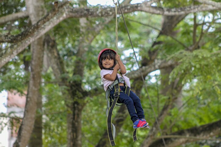 Zipline through the forest canopy in Guatemala