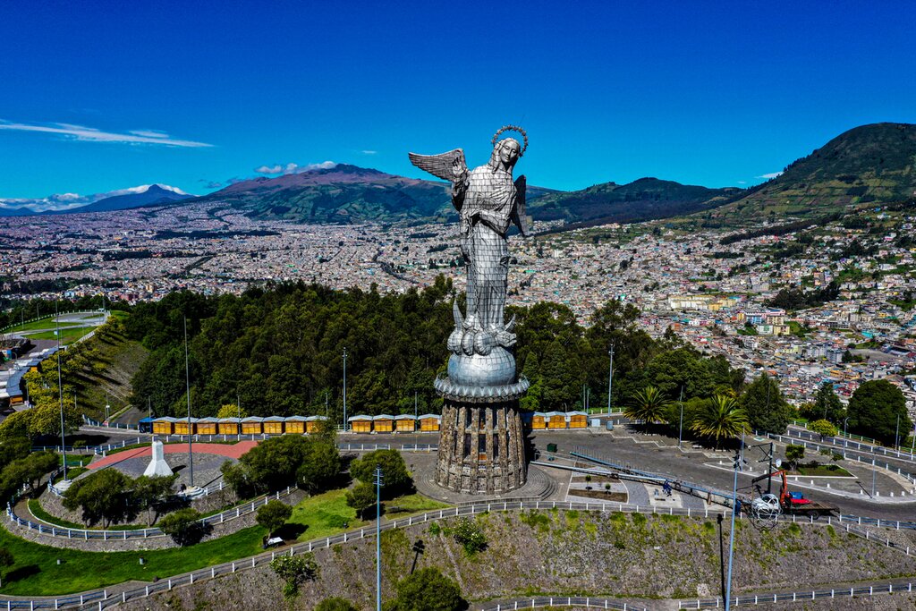 Views over Quito and the Cotopaxi Volcano