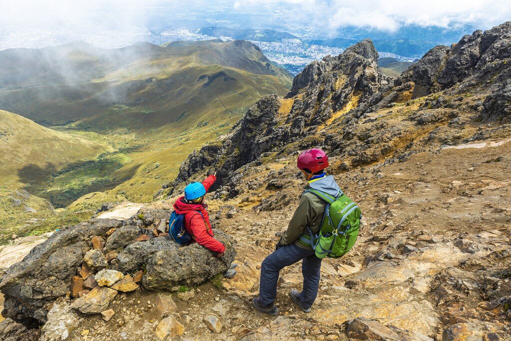 View of Quito from Pichincha Volcano Hike