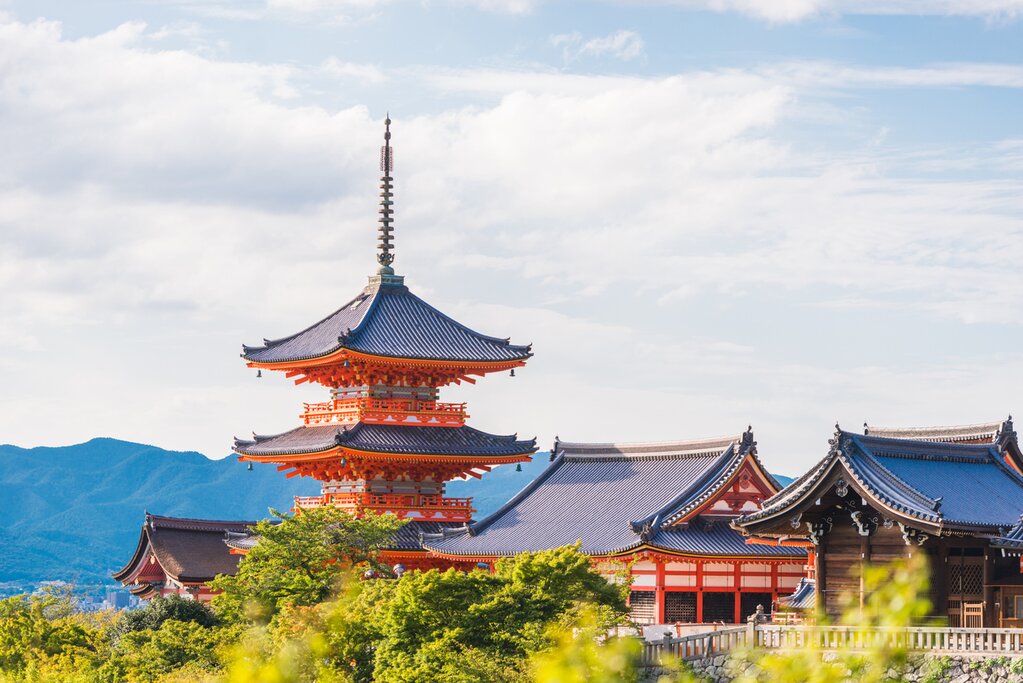 Kiyomizu Temple is a popular landmark in Kyoto