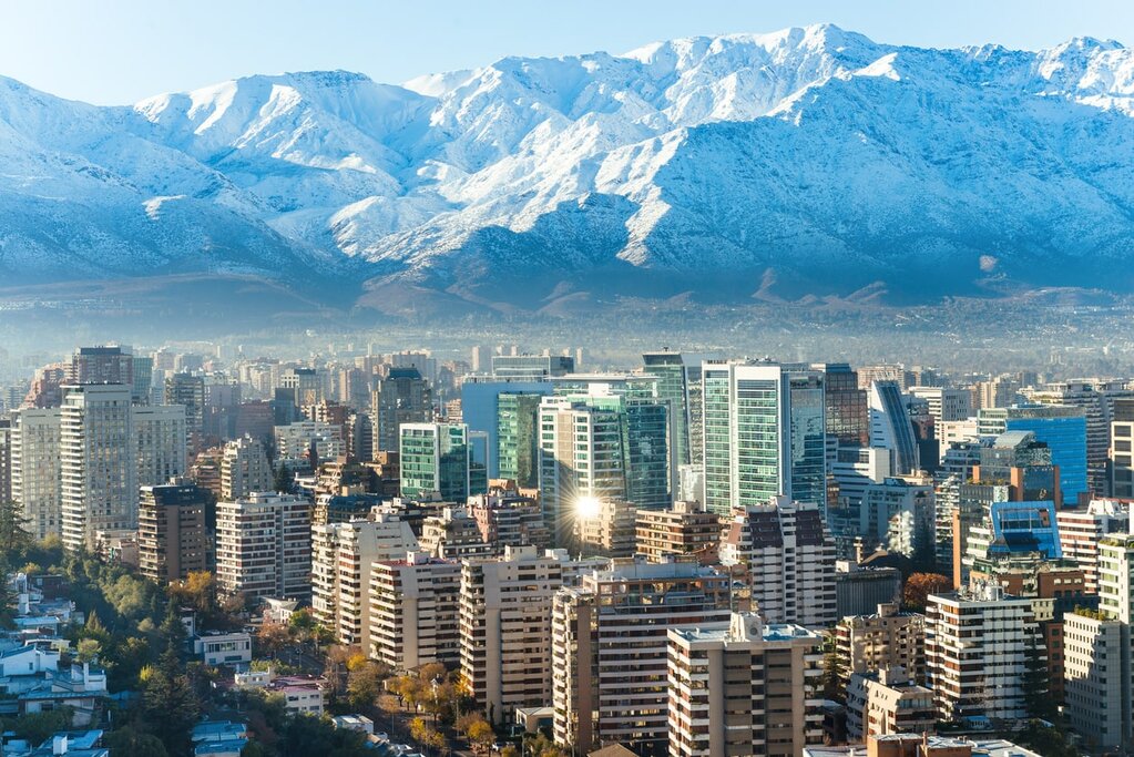 Cityscape of Santiago and surroundings