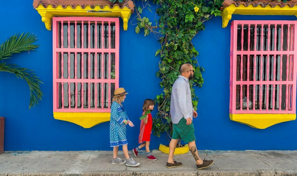 A family stroll in Cartagena