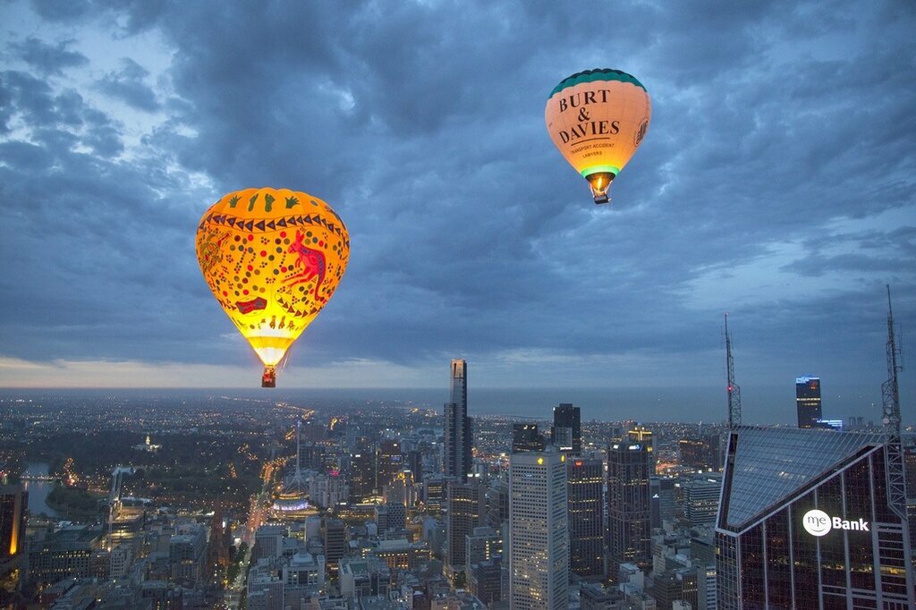 Watch the sunrise over Melbourne in style