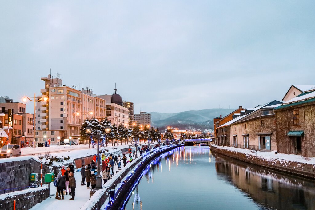 Otaru canal winter
