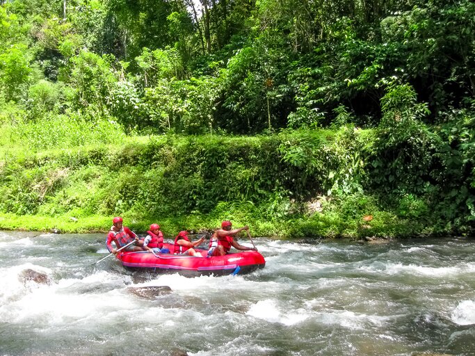 Rafting on Telaga Waja River