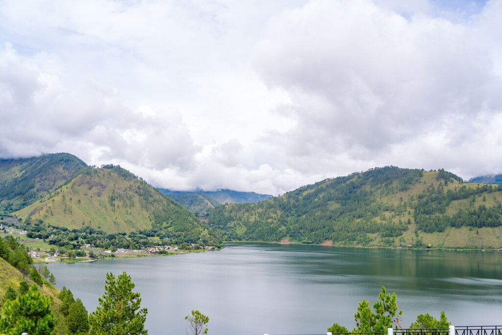 Scenic view of Lake Toba from Samosir