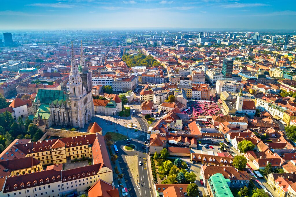 Looking out over Zagreb, Croatia's capital