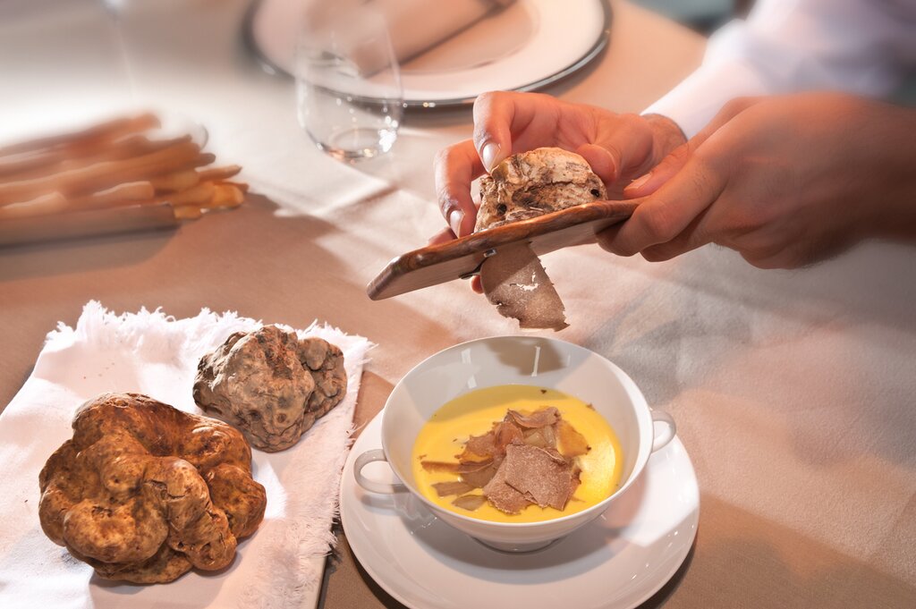 Enjoy Alba's famous tartufo bianco