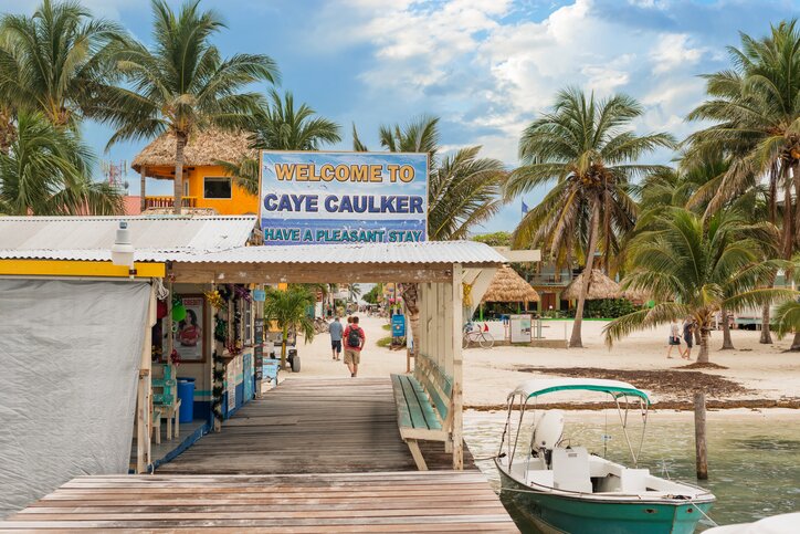 Panoramic view of Caye Caulker