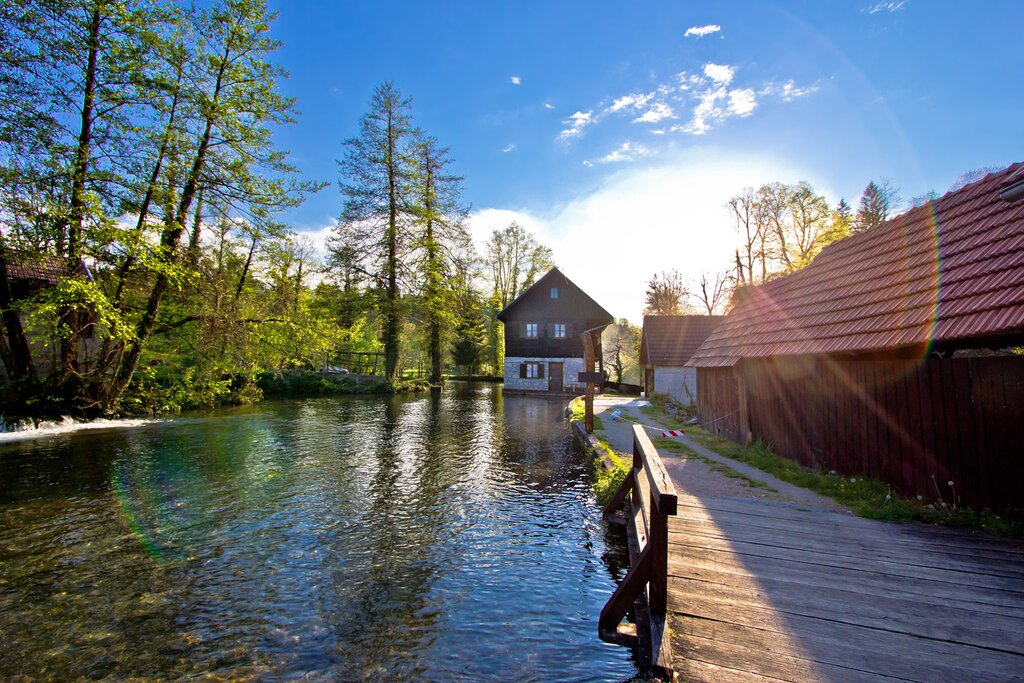 Old watermills in the village of Rastoke