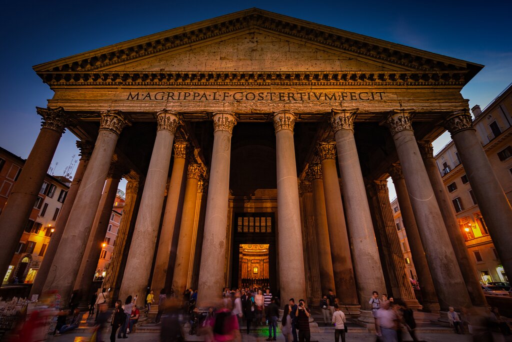 Pantheon at nighttime