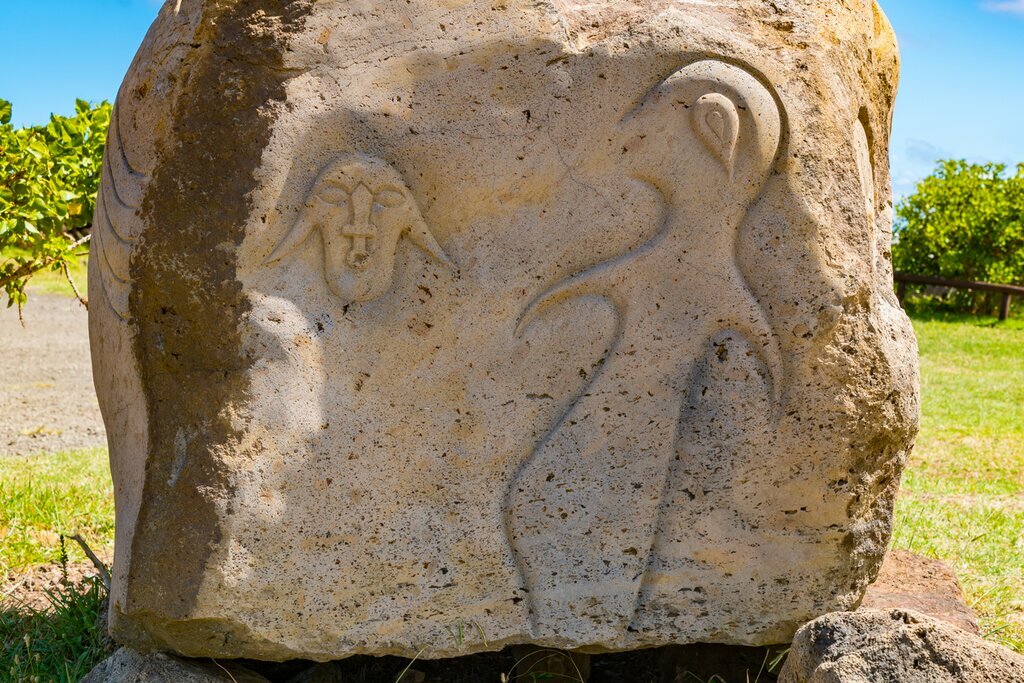 Explore Orongo village and its fascinating Birdman petroglyphs