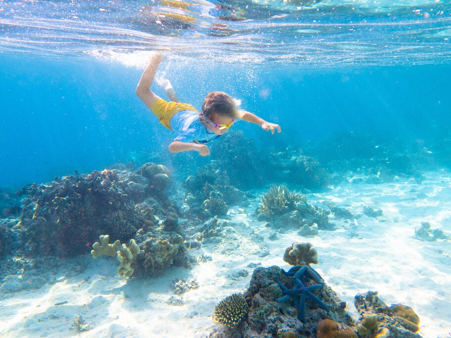 Snorkelling child