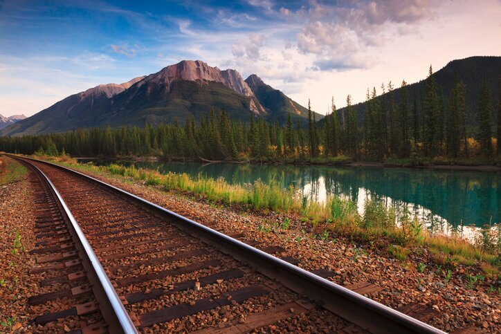 Rails in the Canadian Rockies