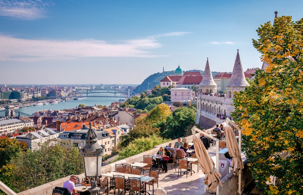 Panoramic view of Budapest from Fisherman's Bastion