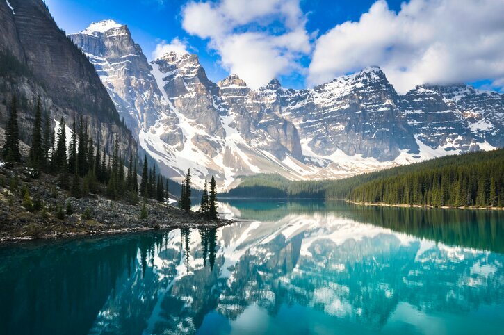 Alpine lake in the Canadian Rockies