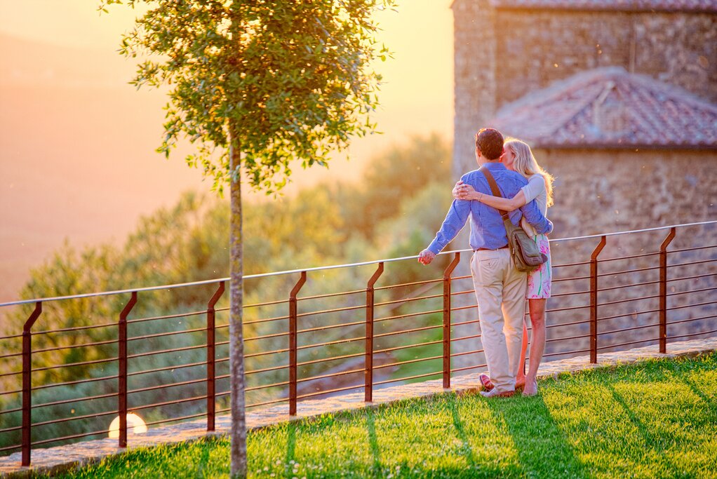 Savor a Tuscan sunset on the terraces of Montalcino