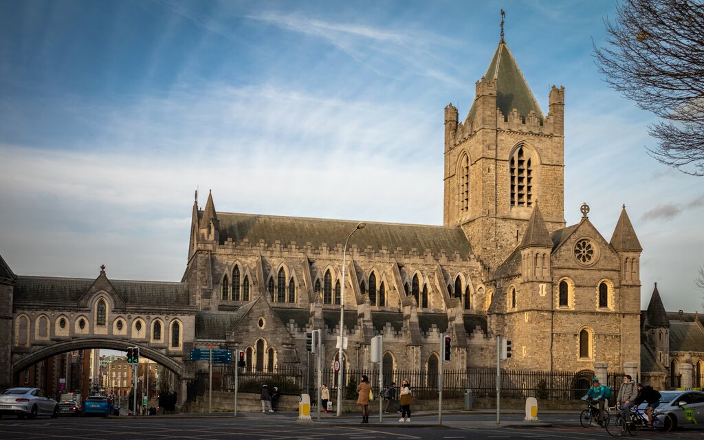 The exterior of Christ Church Cathedral in Dublin