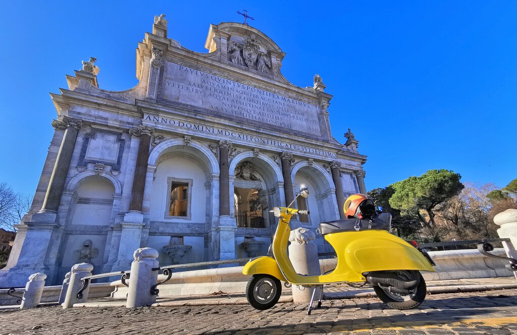 Rent a Vespa to explore the Tuscan hills